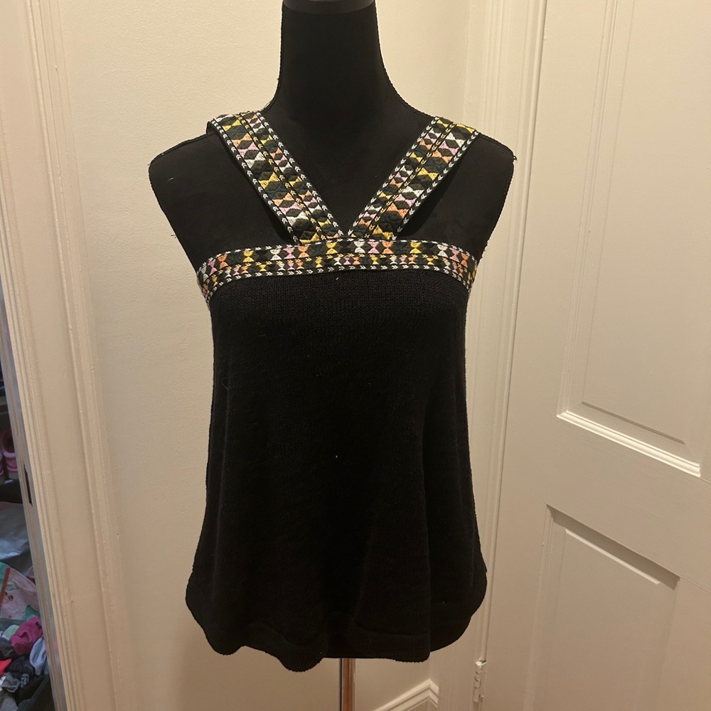 Madewell sleeveless top with embroidery